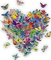 a rainbow heart of butterflies - Free PNG Animated GIF
