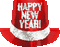 soave deco happy new year text hat animated - Bezmaksas animēts GIF animēts GIF