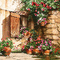 kikkapink vintage painting garden background gif - 免费动画 GIF 动画 GIF