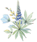 kikkapink deco blue lavender flowers - PNG gratuit GIF animé