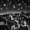 Y.A.M._Anime city background black-white - Ingyenes animált GIF animált GIF