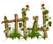 kikkapink deco scrap fence strawberry - png gratuito GIF animata