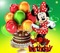 image encre gâteau couleur texture effet Minnie Disney ballons anniversaire edited by me - darmowe png animowany gif
