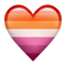 Lesbian pride emoji heart - δωρεάν png κινούμενο GIF
