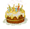 Gâteau de fête - GIF animé gratuit