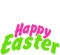 Kaz_Creations Deco Easter Text Logo Happy Easter - PNG gratuit GIF animé