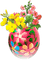 soave deco flowers  easter eggs  pink yellow - PNG gratuit GIF animé