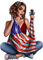 Independence Day USA Woman - Bogusia - PNG gratuit GIF animé