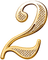 Kaz_Creations Numbers Gold Deco 2