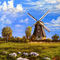 Rena Hintergrund Windmühle Landschaft - png gratis GIF animado