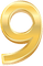 Kaz_Creations Numbers Gold Style 9 - png gratuito GIF animata