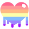 Xenogender pride dripping paint heart - gratis png animeret GIF