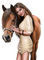woman  with horse by nataliplus - PNG gratuit GIF animé
