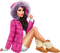 winter woman by nataliplus - Free PNG Animated GIF