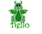 green hello - darmowe png animowany gif
