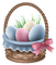 Kaz_Creations Easter Deco Eggs In Basket - png grátis Gif Animado