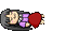 yukkuri kaguya sleeping pixel - Бесплатный анимированный гифка анимированный гифка