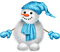 Snowman.White.Blue - ilmainen png animoitu GIF