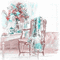kikkapink background room spring pink flowers - Безплатен анимиран GIF анимиран GIF