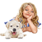 Fille Lilas Chien:) - Free PNG Animated GIF