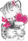 soave valentine deco animals vintage cat - 無料png アニメーションGIF