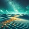 Teal Desert with Gold Scattered about - png gratis GIF animasi