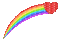 rainbow with heart - Δωρεάν κινούμενο GIF κινούμενο GIF