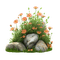 flowers/rocks - zadarmo png animovaný GIF