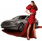 Woman Red Car - Bogusia - 無料png アニメーションGIF