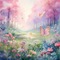 watercolor painting landscape background - PNG gratuit GIF animé