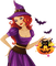 Kaz_Creations Halloween Deco Woman Femme - PNG gratuit GIF animé