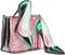 soave deco fashion shoe bag pink green - zdarma png animovaný GIF