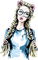 Femme , aquarelle, fleur, Orabel - безплатен png анимиран GIF