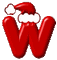 Kathleen Reynolds Alphabets Colours Santa Hat Letter W - Безплатен анимиран GIF анимиран GIF