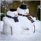 Bonhommes de neige - GIF animado gratis
