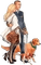 soave couple vintage dog brown - Free PNG Animated GIF