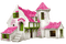 fantasy pink green house cottage - PNG gratuit GIF animé