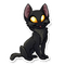 Black Cat Sticker - δωρεάν png κινούμενο GIF
