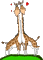 girafes/coeurs - Бесплатный анимированный гифка анимированный гифка