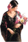 Mujer con ramo de flores - png gratis GIF animasi