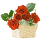 Flowers. Roses. Red. Basket. Leila - Nemokamas animacinis gif animuotas GIF