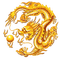 japan dragon gold asian japanese - PNG gratuit GIF animé