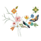 kikkapink summer bird flowers - kostenlos png Animiertes GIF