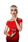 Woman Red Heart - Bogusia - PNG gratuit GIF animé