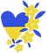 Ukraine heart - ingyenes png animált GIF