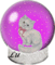 cat snow globe - Darmowy animowany GIF animowany gif