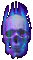 badass flaming skull - Nemokamas animacinis gif animuotas GIF