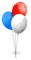 Kaz_Creations USA American Independence Day Balloons - png gratuito GIF animata