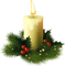 bougie noel candle christmas deco - PNG gratuit GIF animé
