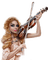Woman with a violin. Music. Leila